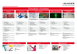 Aperçu des produits - Chambres de simulation
