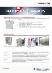 Chambres d'essai pour batteries