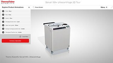 Thermo Scientific™ Visite en 3D de l'ultracentrifugeuse Sorvall™ WX+