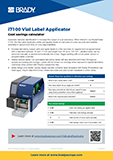 Applicateur d'étiquettes pour flacons Brady i7100
